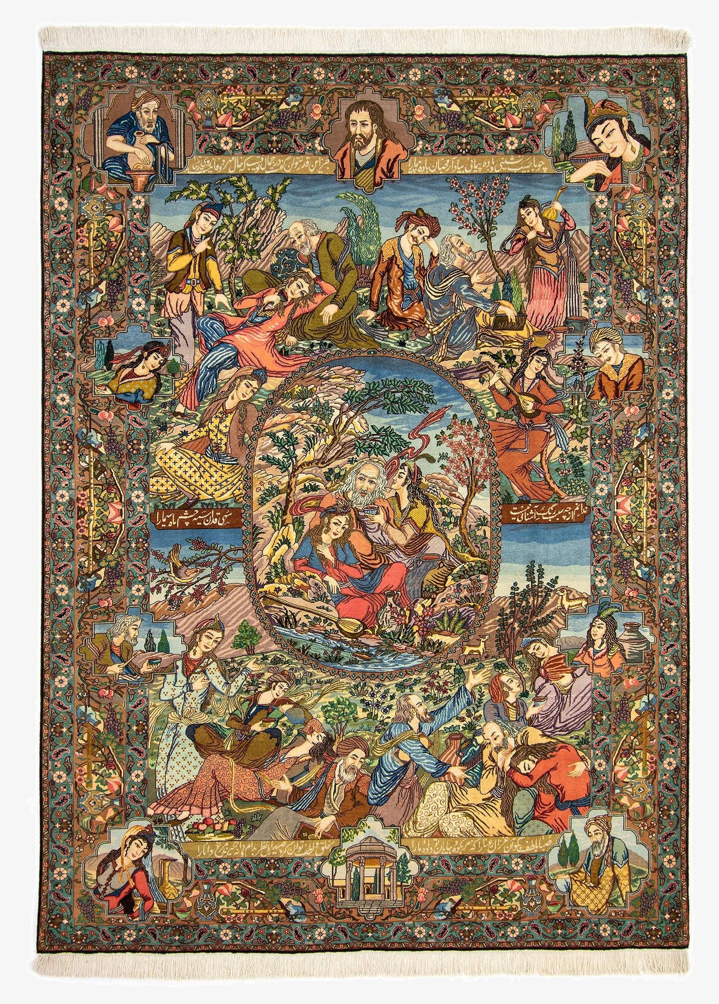  6' 4 x 9' 9  Hand Knotted Tabriz Persian Rug