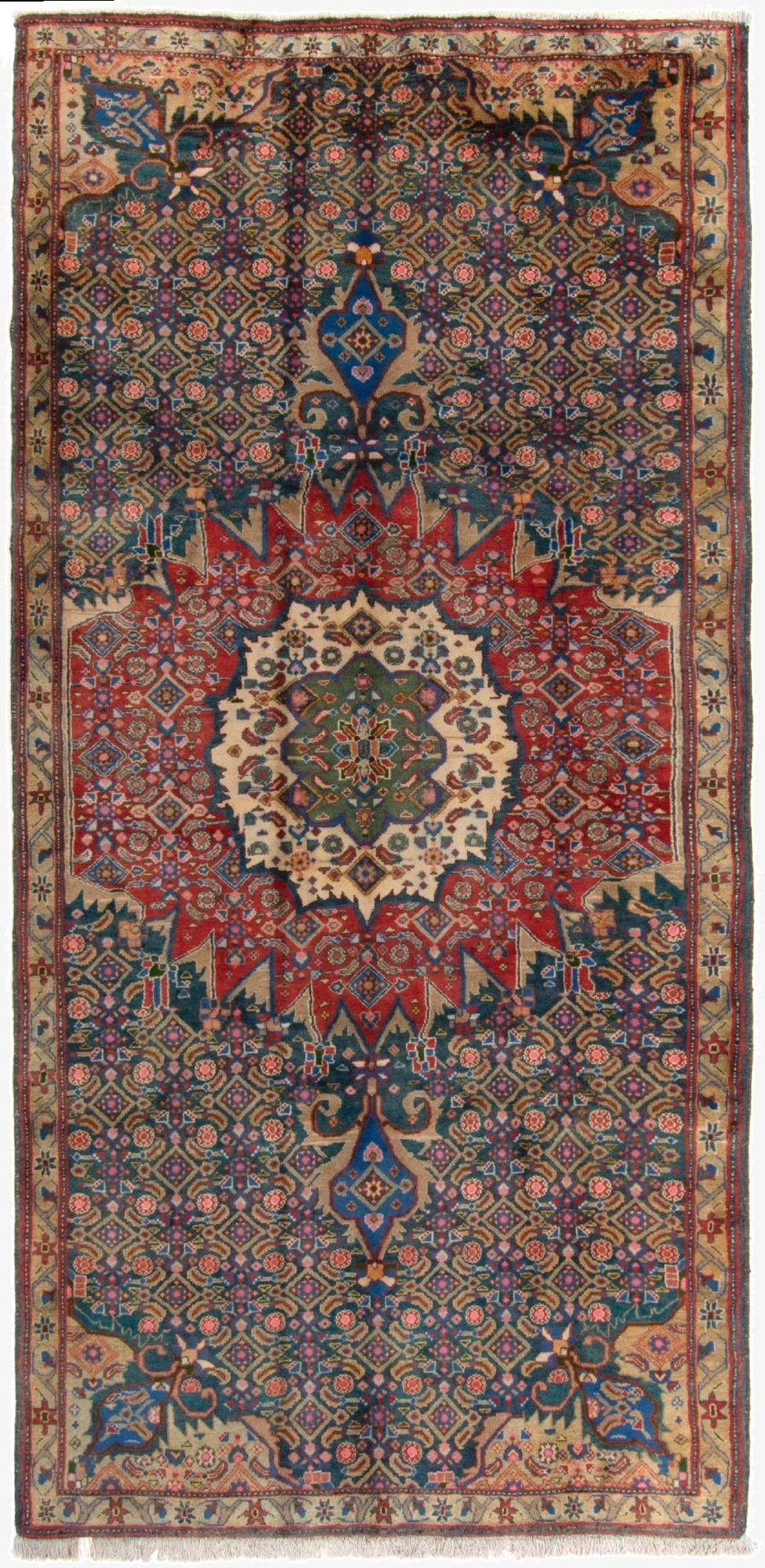  4' 6 x 9' 7  Hand Knotted Liliyan Persian Wool Runner Rug