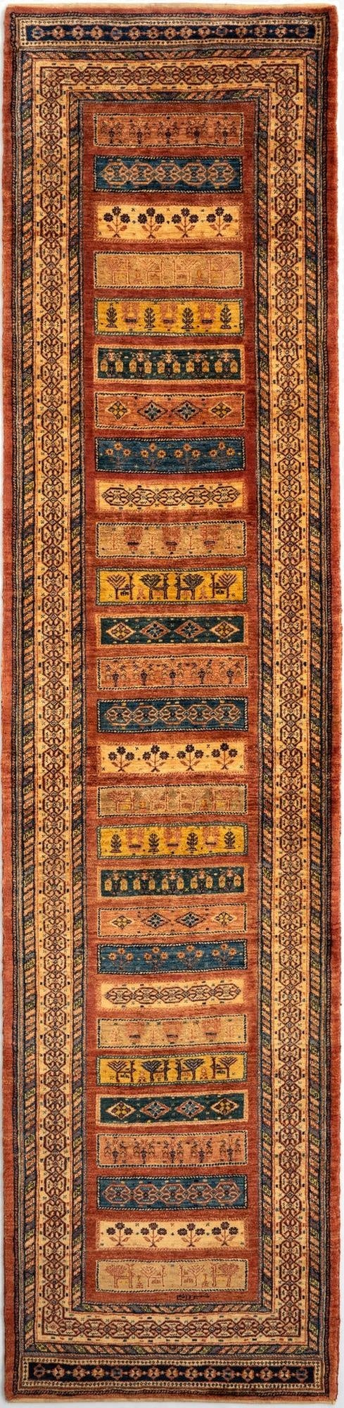  3' 1 x 13' 7 Luribaft Wool Runner Rug