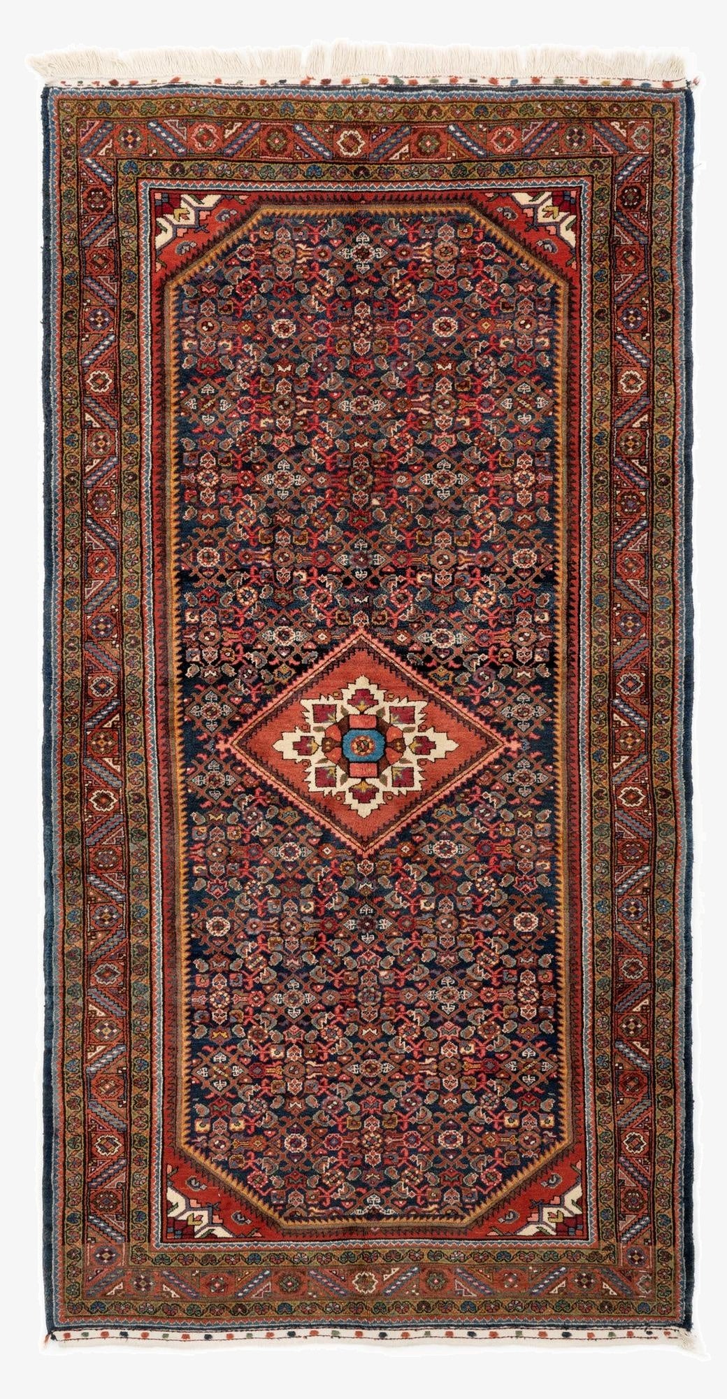  5' 1 x 9' 9  Hand Knotted Mood Persian Wool Runner Rug