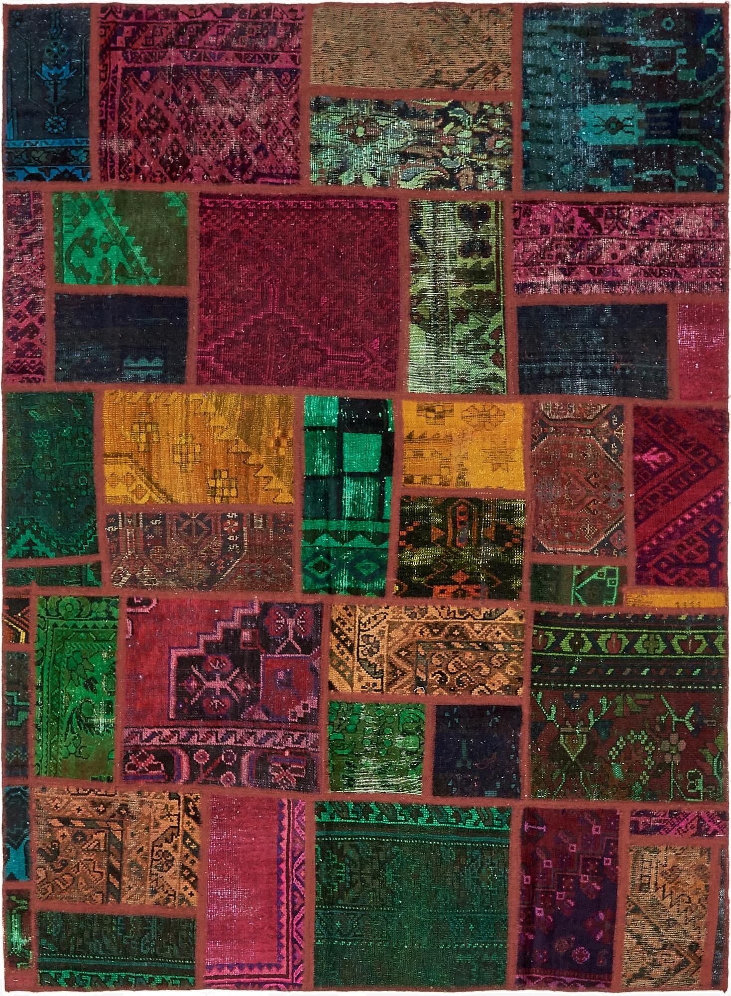  5' 9 x 7' 8  Hand Knotted Ultra Vintage Persian Wool Rug