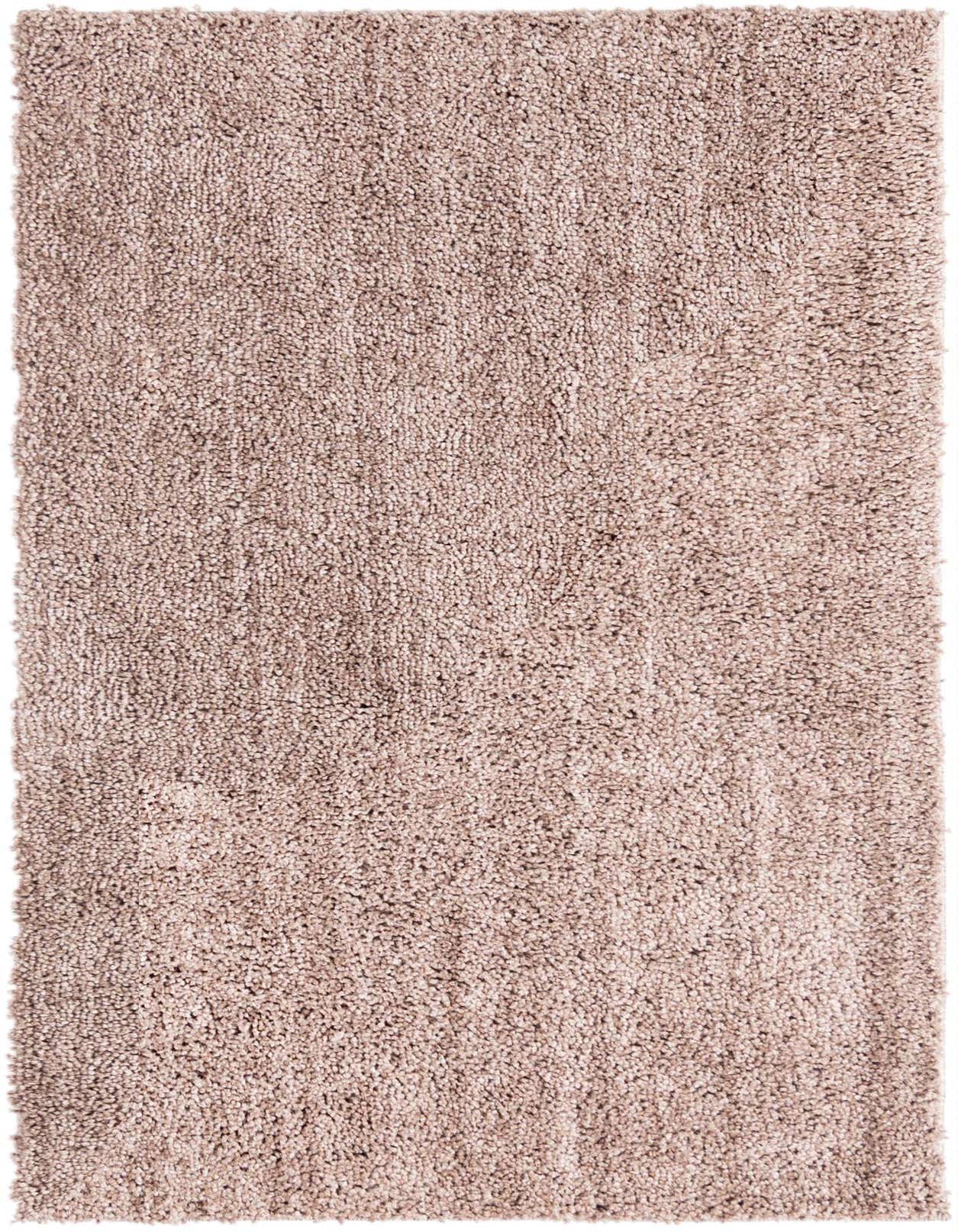 A 3x5 rectangular Jill Zarin Shaggy Chic rug in a solid brown/tan color with a plush shag pile, suitable for indoor use.