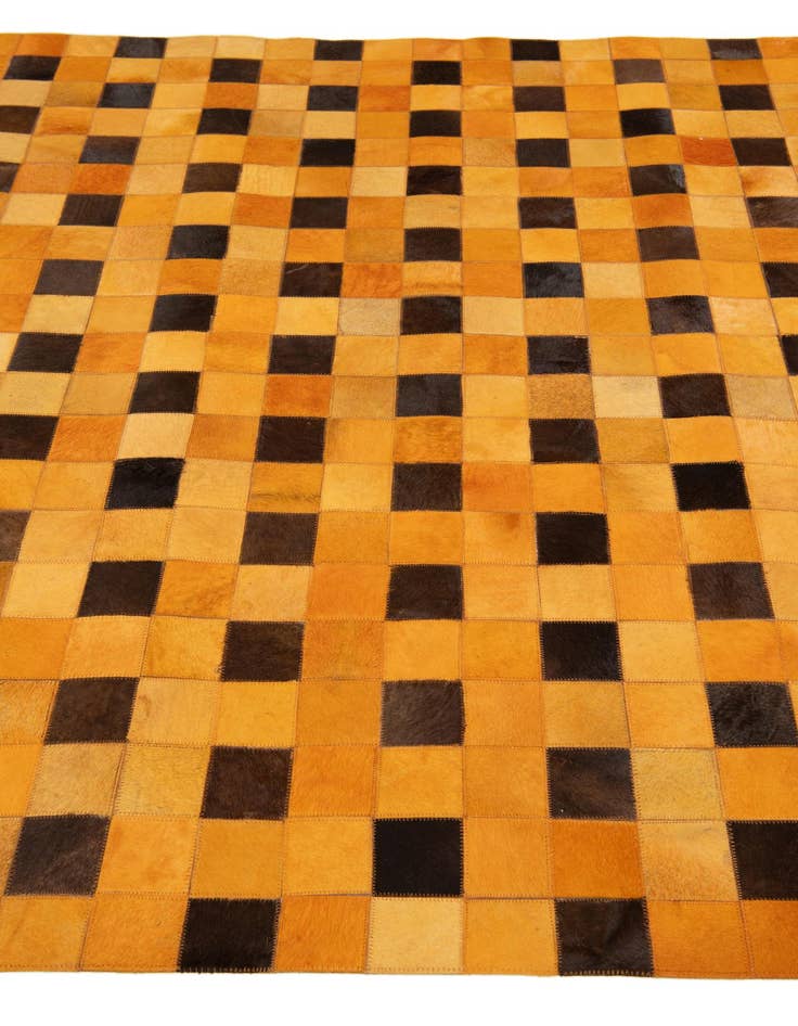 Detail image of  5' 2 x 8' Cowhide Stocks Rug