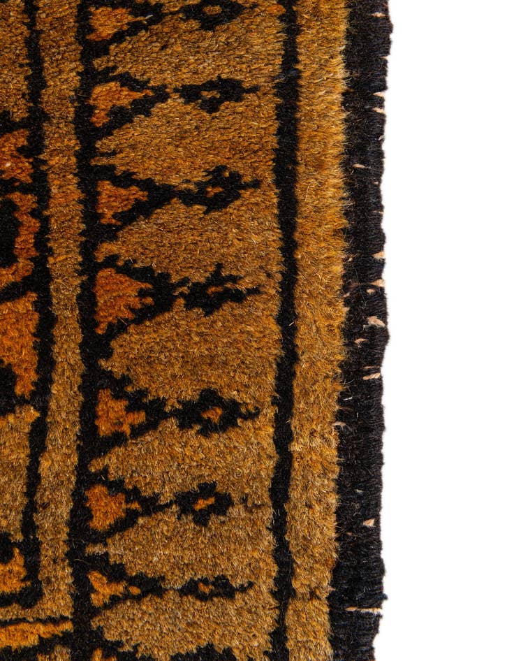 Detail image of  3' 9 x 6' 11  Hand Knotted Afghan Akhche Wool Rug