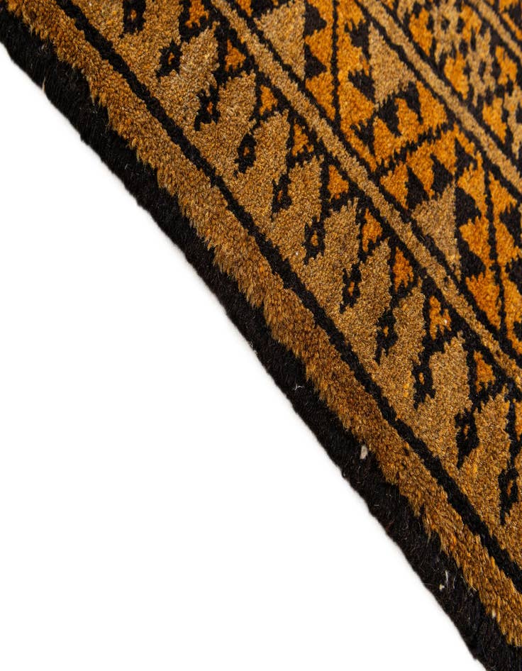 Detail image of  3' 9 x 6' 11  Hand Knotted Afghan Akhche Wool Rug