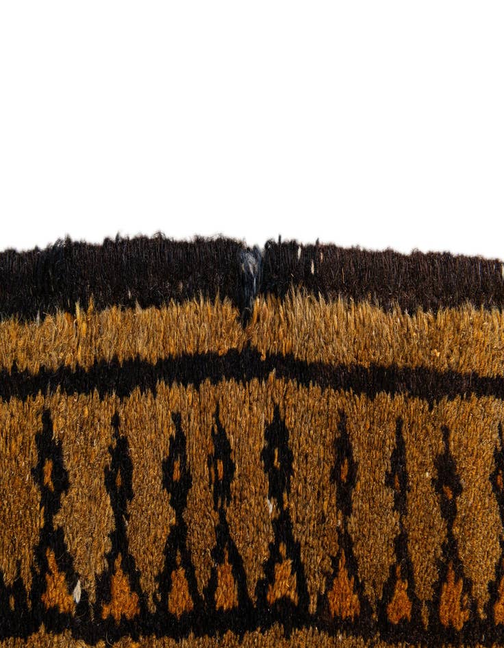 Detail image of  3' 9 x 6' 11  Hand Knotted Afghan Akhche Wool Rug