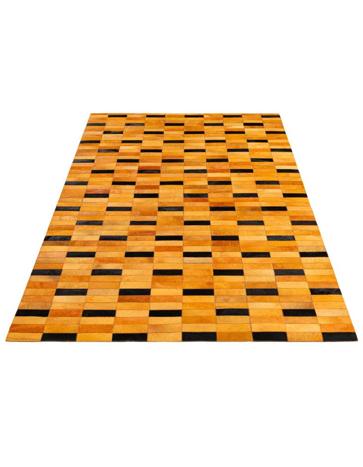 Detail image of  4' 11 x 8' Cowhide - Patchwork Rug