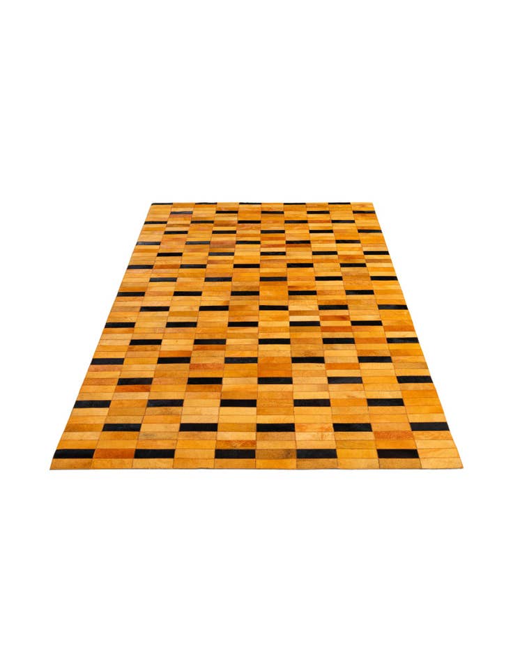 Detail image of  4' 11 x 8' Cowhide - Patchwork Rug