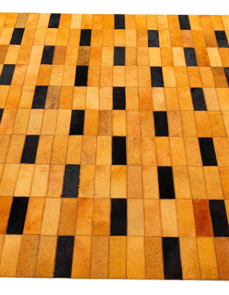 Detail image of  4' 11 x 8' 1 Cowhide - Patchwork Rug