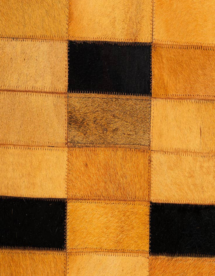 Detail image of  4' 11 x 8' 1 Cowhide - Patchwork Rug