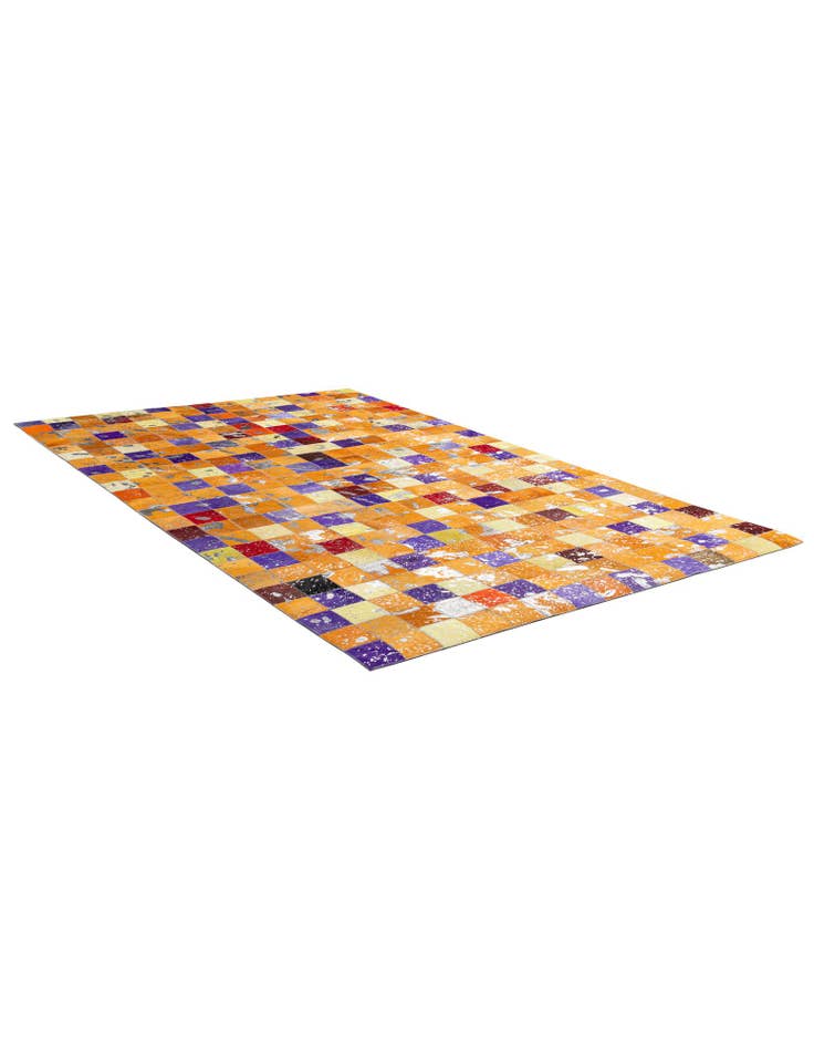 Detail image of  4' 11 x 7' 11 Cowhide - Patchwork Rug