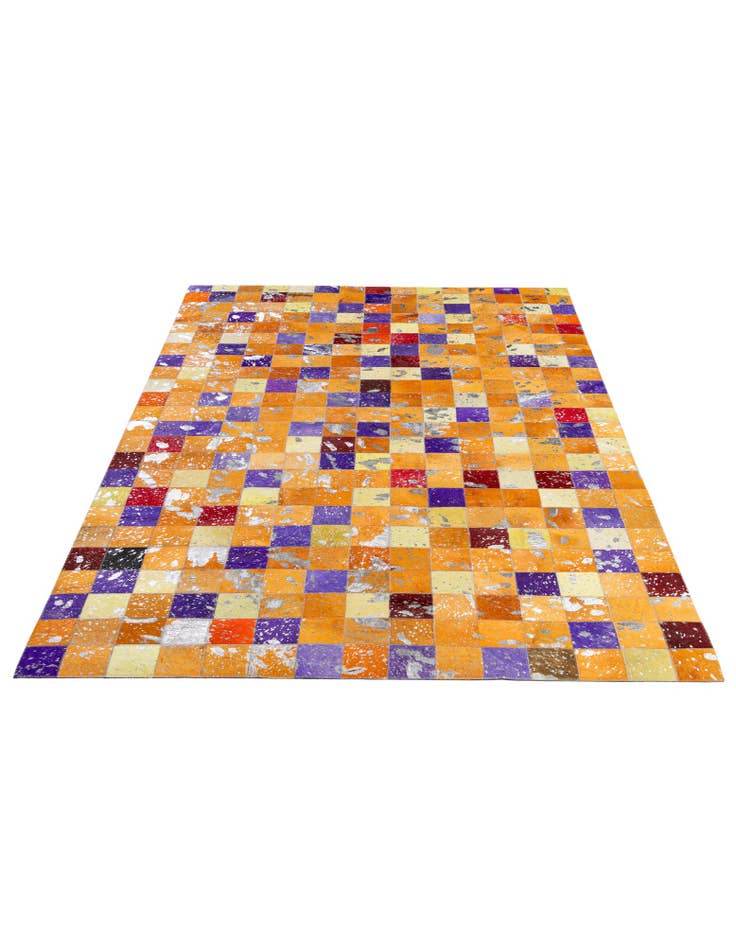 Detail image of  4' 11 x 7' 11 Cowhide - Patchwork Rug