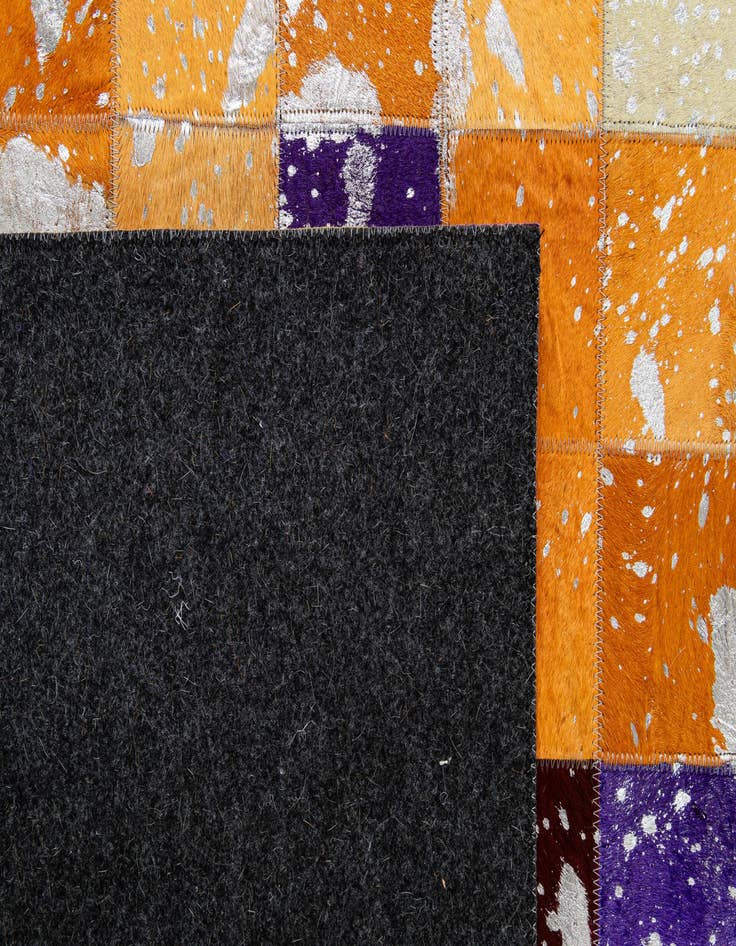 Detail image of  4' 11 x 7' 11 Cowhide - Patchwork Rug