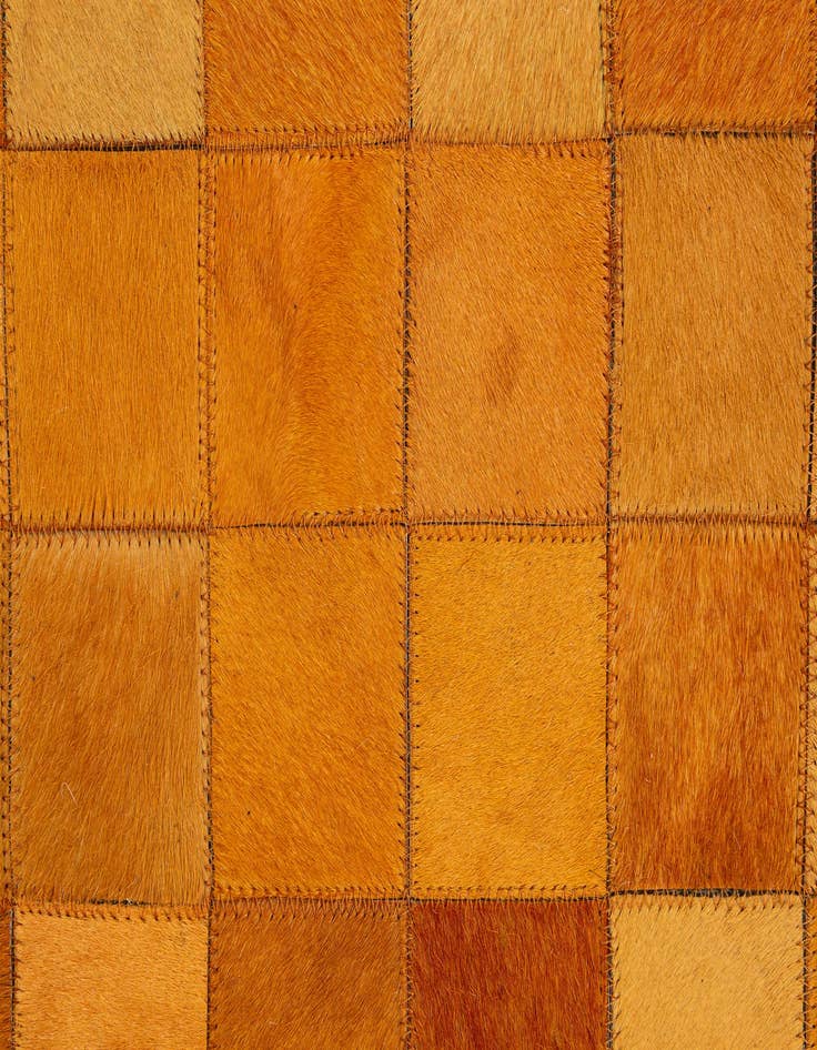 Detail image of  5' 3 x 8' Cowhide - Patchwork Rug