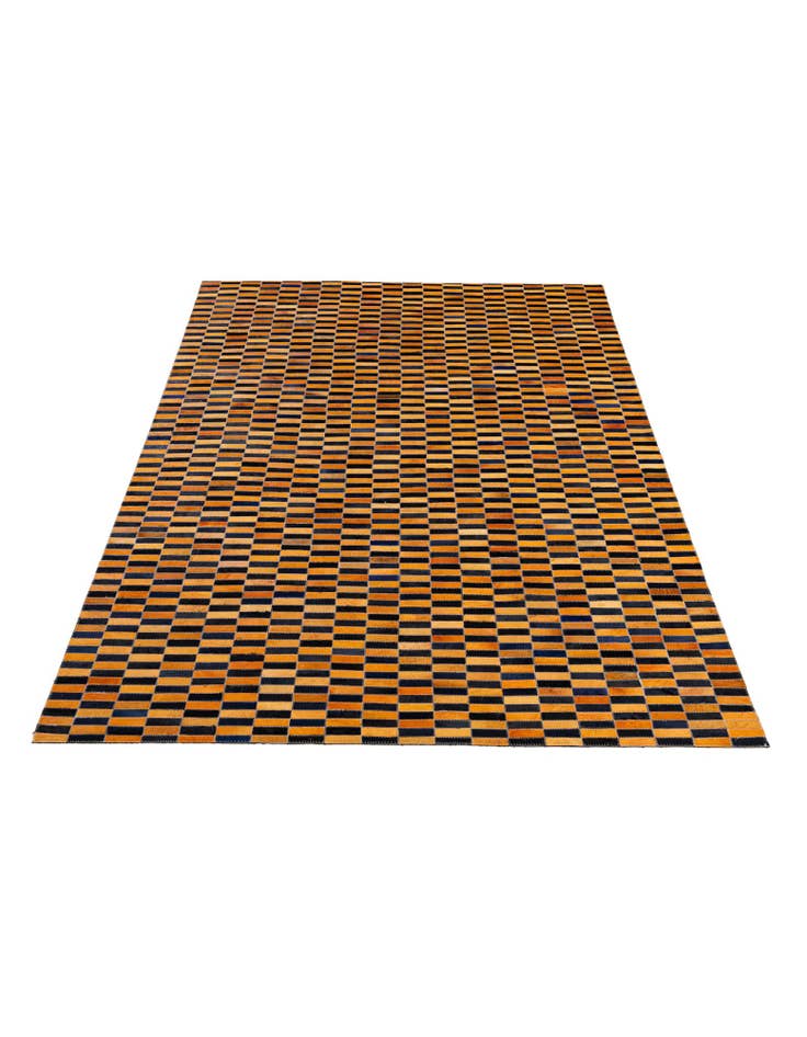 Detail image of  5' 1 x 7' 11 Cowhide - Patchwork Rug