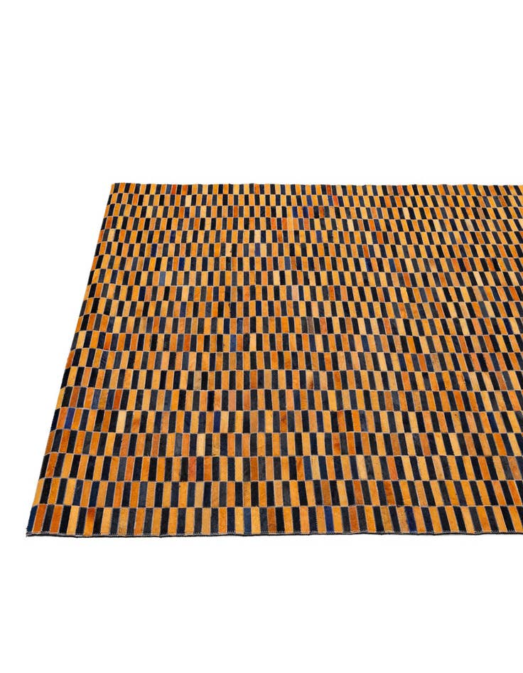 Detail image of  5' 1 x 7' 11 Cowhide - Patchwork Rug