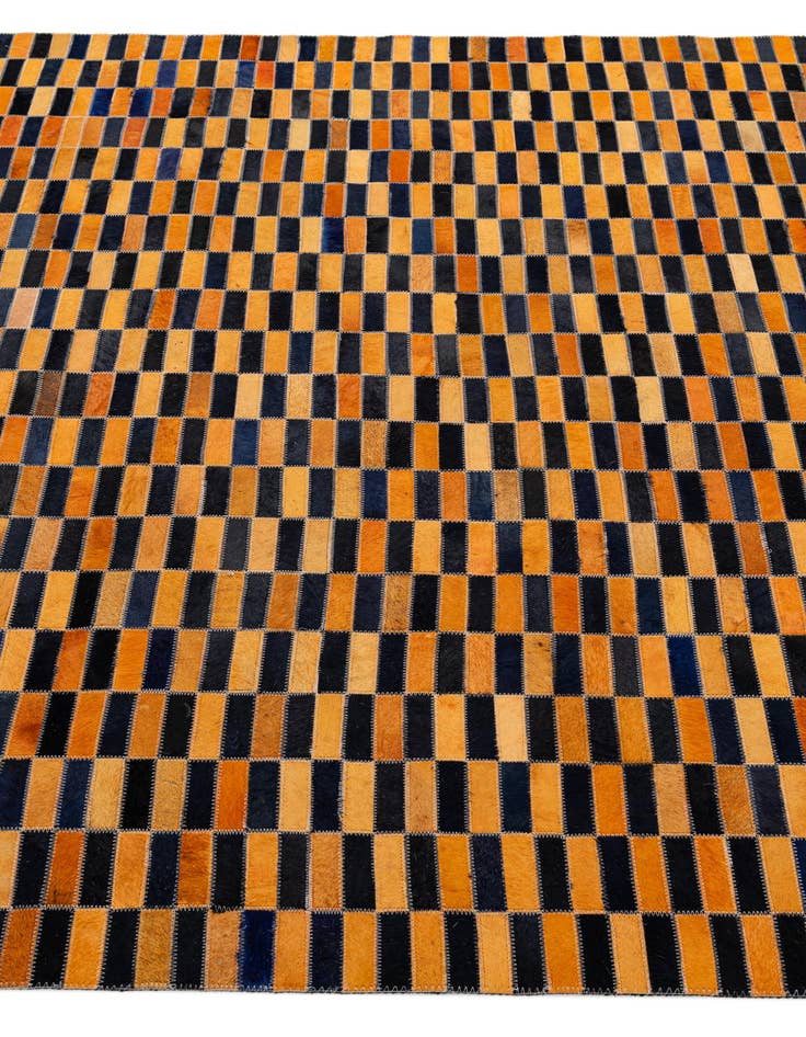 Detail image of  5' 1 x 7' 11 Cowhide - Patchwork Rug