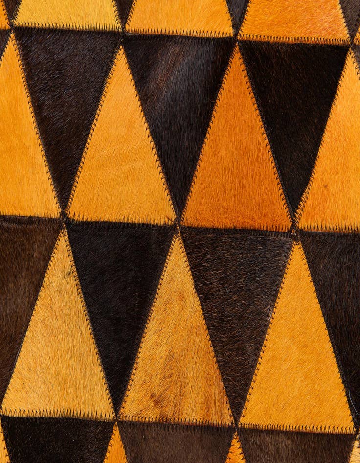Detail image of  8' 1 x 10' 5 Cowhide Stocks Rug