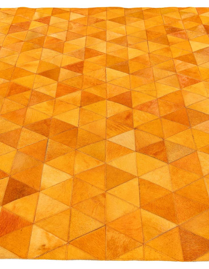 Detail image of  5' 2 x 8' 1 Cowhide Stocks Rug