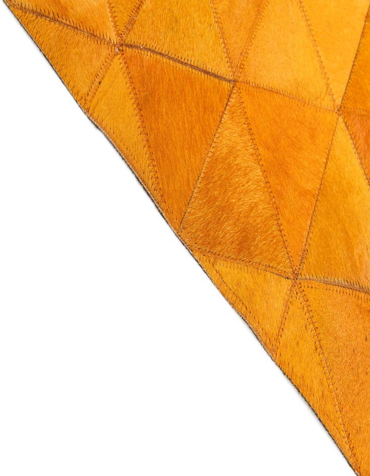 Detail image of  5' 2 x 8' 1 Cowhide Stocks Rug