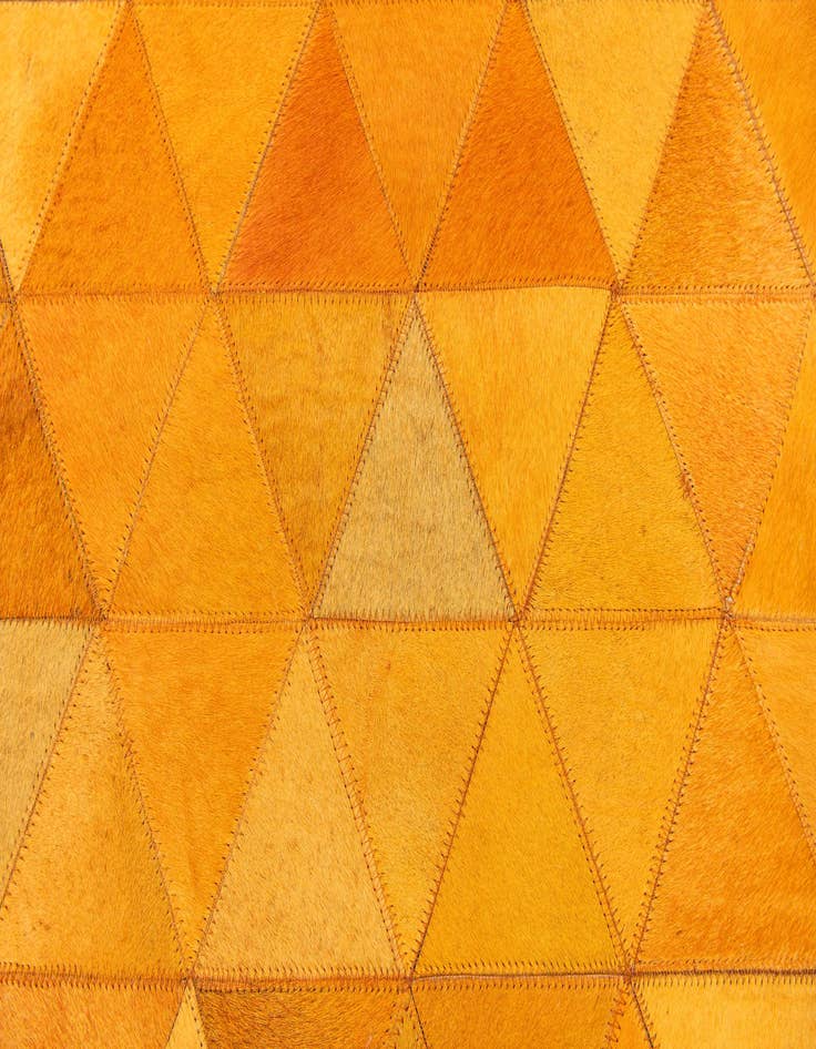 Detail image of  5' 2 x 8' 1 Cowhide Stocks Rug