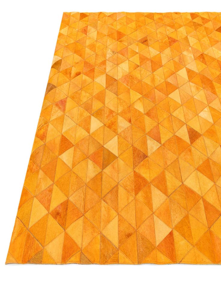 Detail image of  5' 1 x 8' 1 Cowhide Stocks Rug