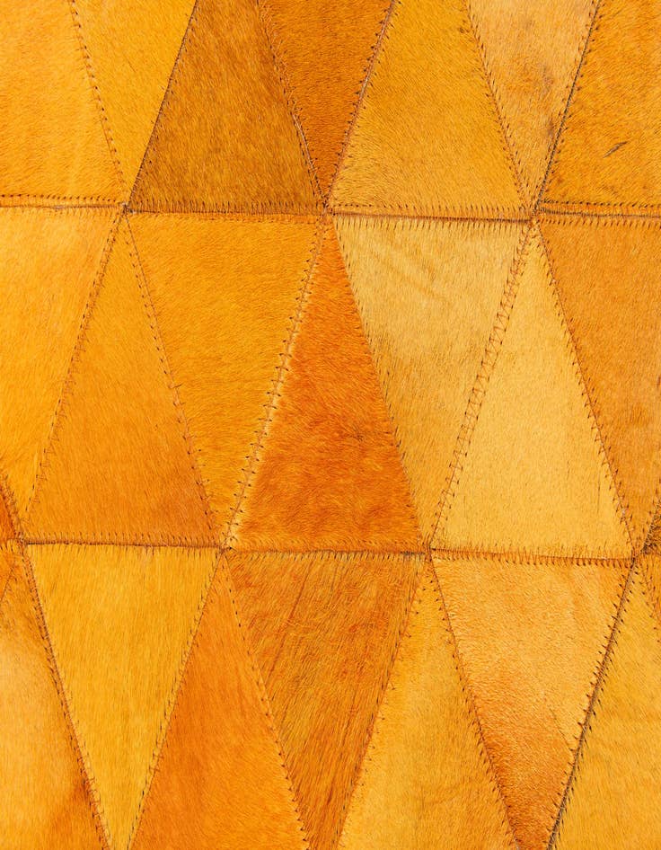 Detail image of  5' 1 x 8' 1 Cowhide Stocks Rug