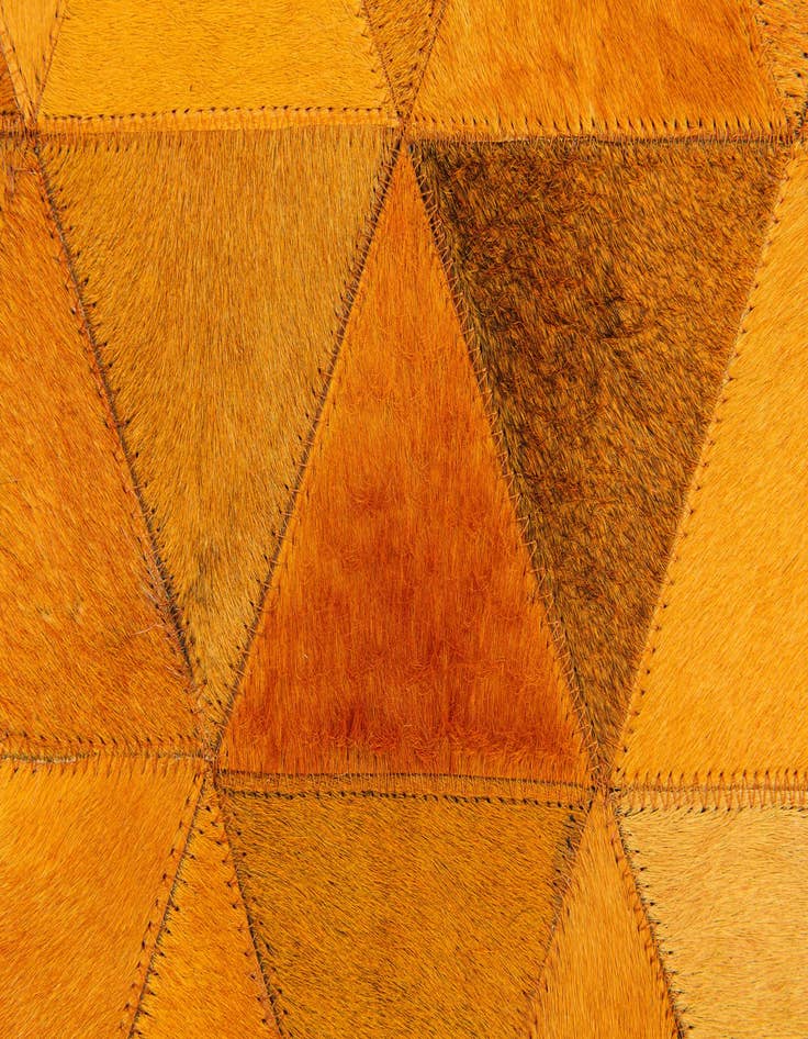 Detail image of  5' 1 x 8' 1 Cowhide Stocks Rug