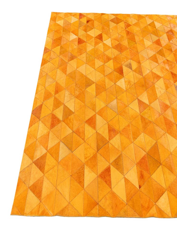 Detail image of  5' 2 x 8' 1 Cowhide Stocks Rug