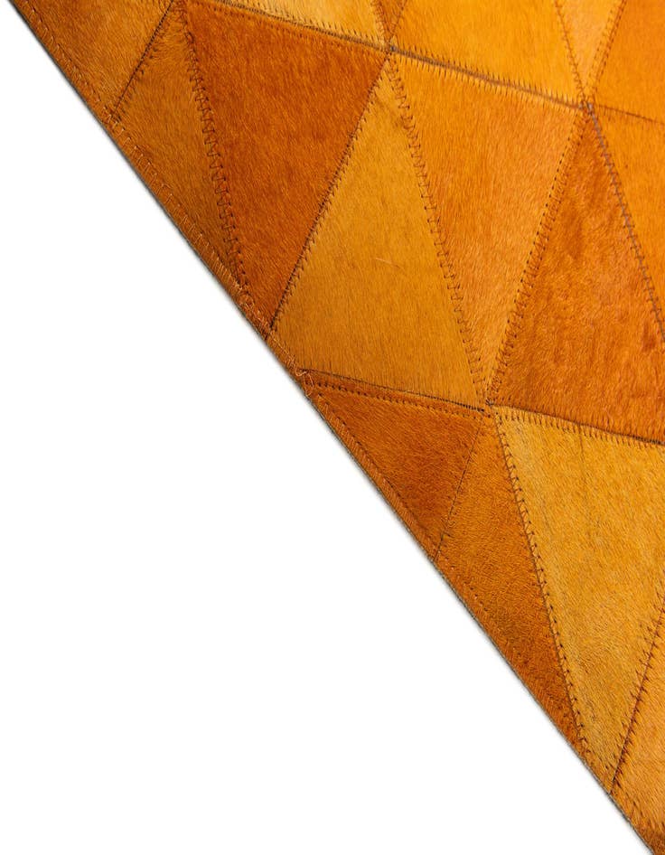 Detail image of  5' 2 x 8' 1 Cowhide Stocks Rug