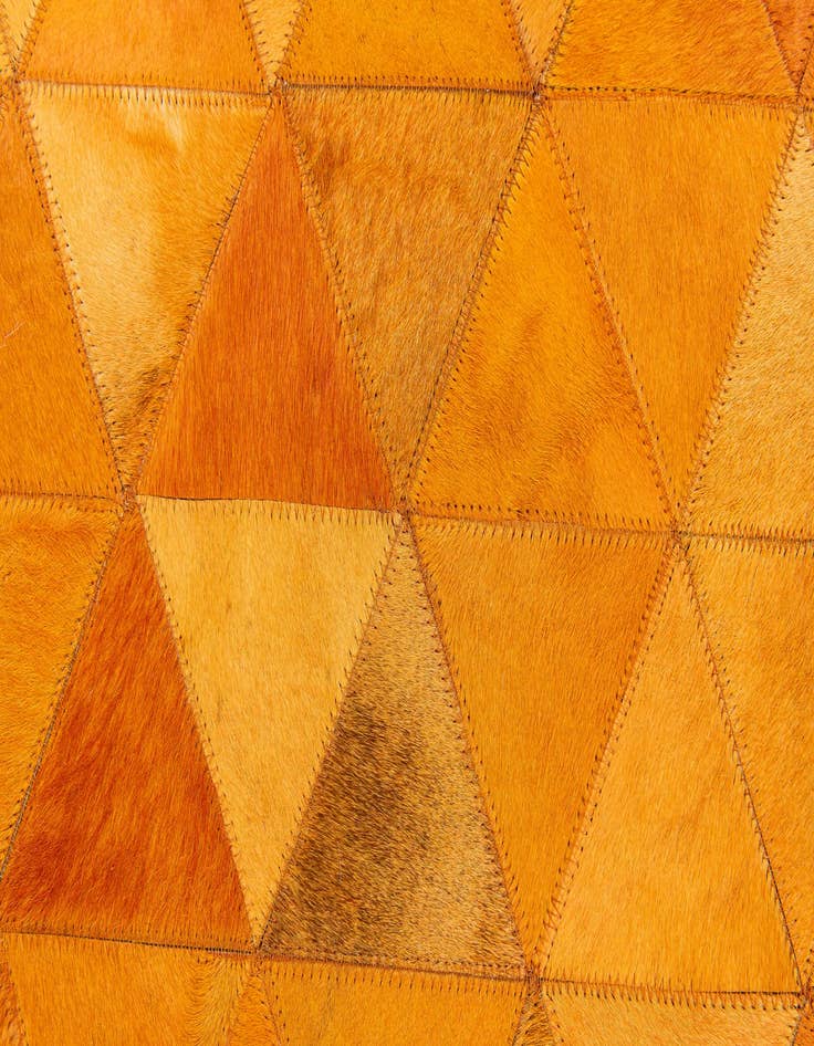 Detail image of  5' 2 x 8' 1 Cowhide Stocks Rug