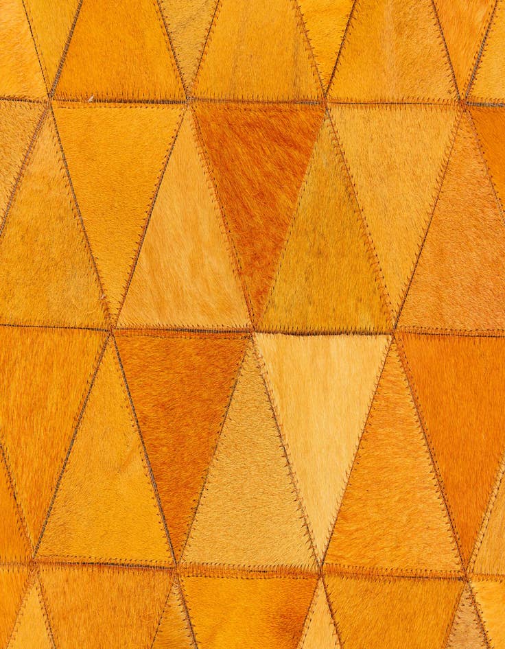 Detail image of  5' 2 x 7' 11 Cowhide Stocks Rug