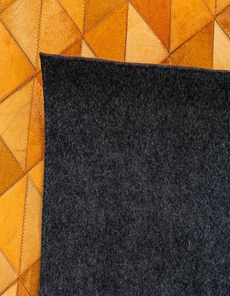 Detail image of  5' 2 x 7' 11 Cowhide Stocks Rug