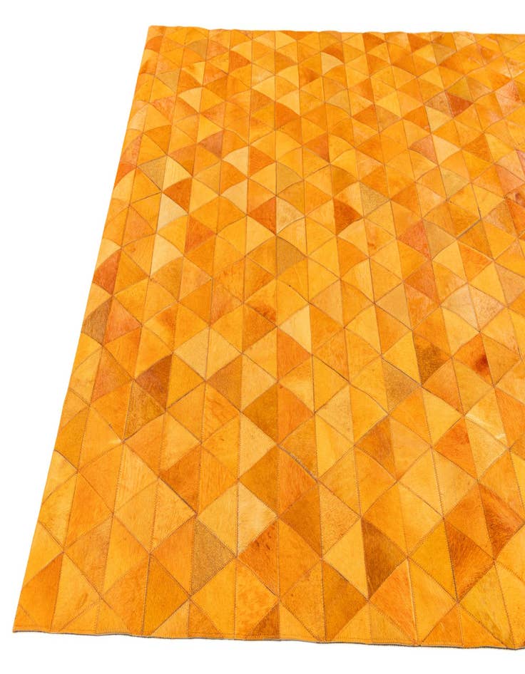 Detail image of  5' 2 x 8' 1 Cowhide Stocks Rug