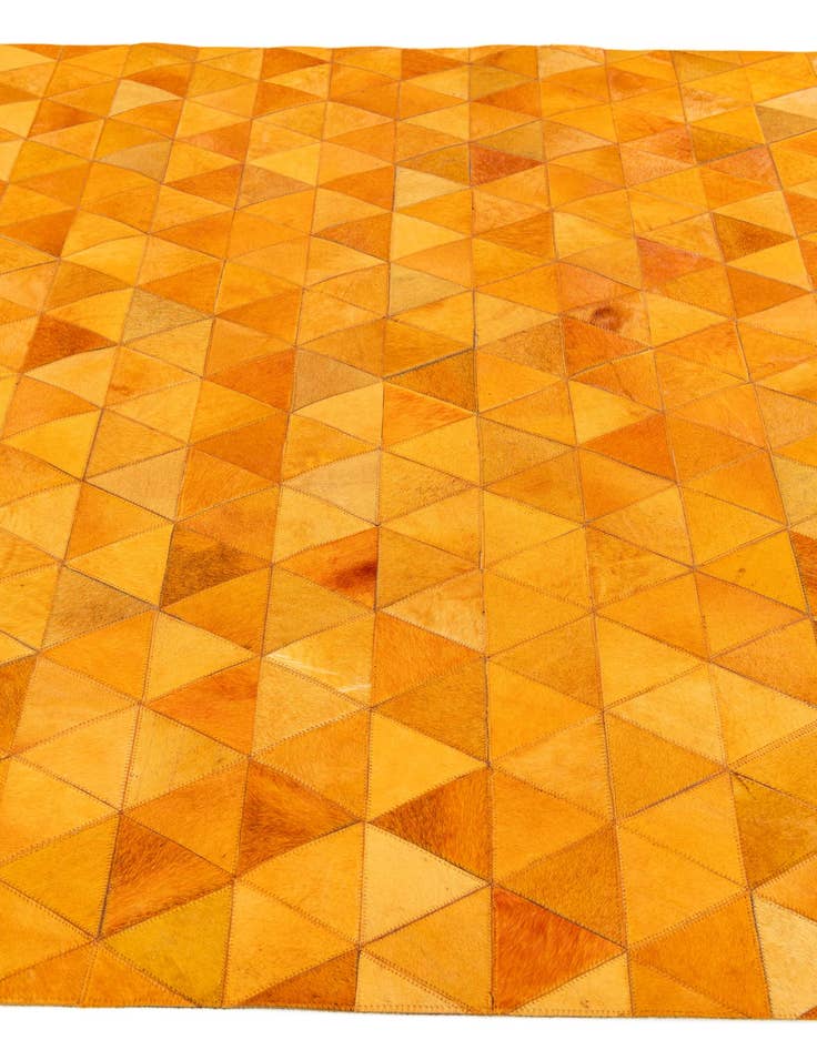 Detail image of  5' 2 x 8' 1 Cowhide Stocks Rug