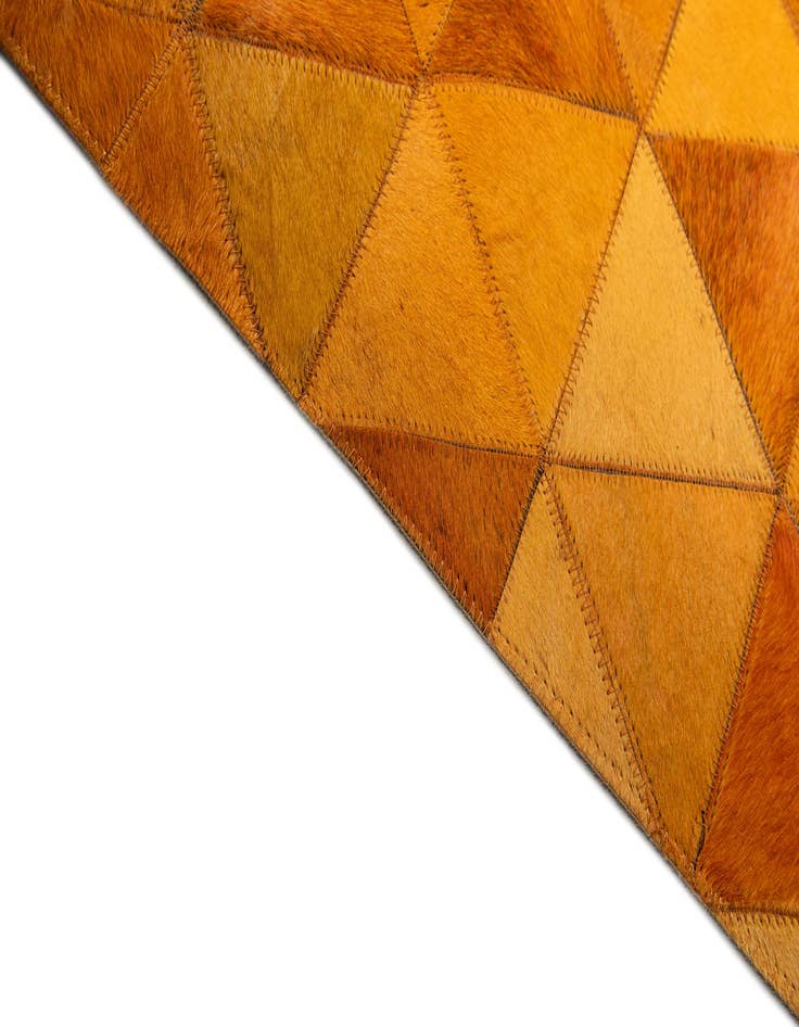 Detail image of  5' 2 x 8' 1 Cowhide Stocks Rug