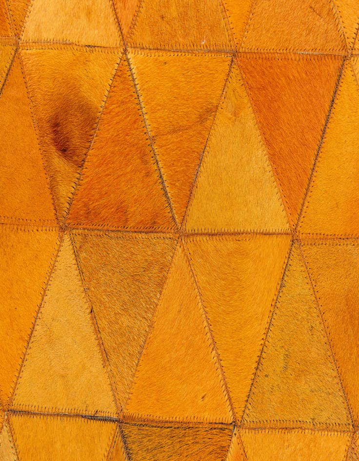 Detail image of  5' 2 x 8' 1 Cowhide Stocks Rug