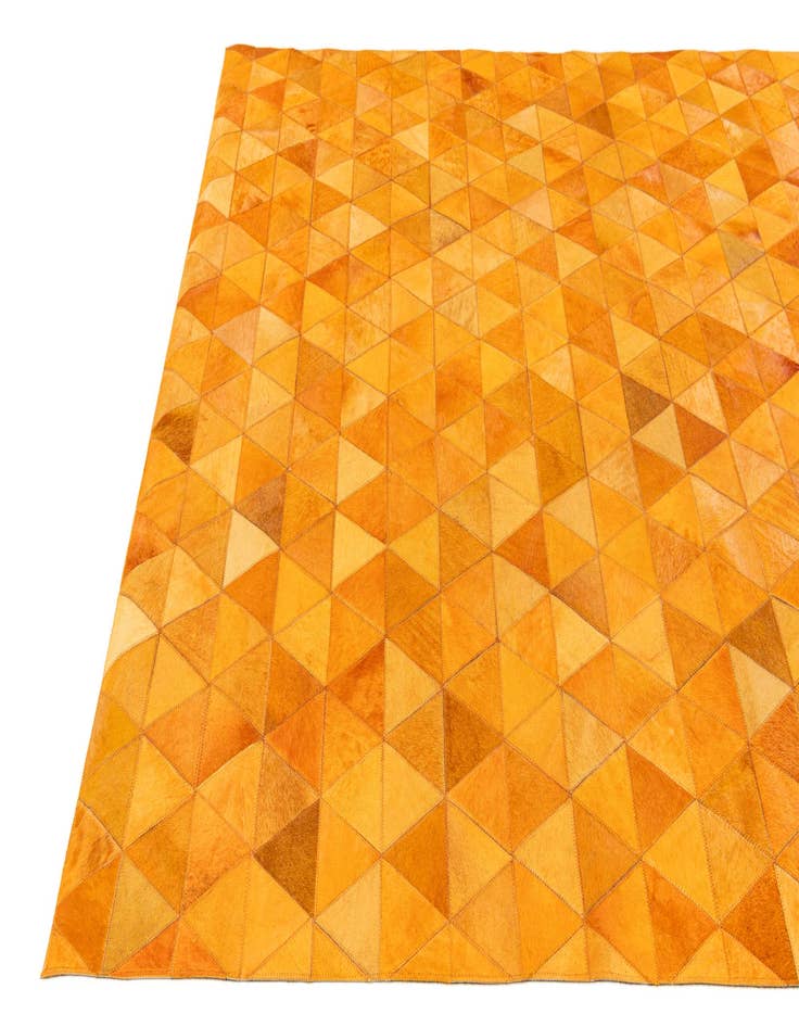 Detail image of  5' 2 x 8' 1 Cowhide Stocks Rug