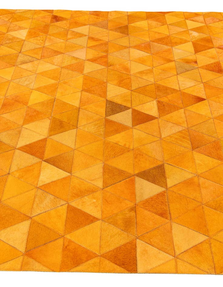 Detail image of  5' 2 x 8' 1 Cowhide Stocks Rug