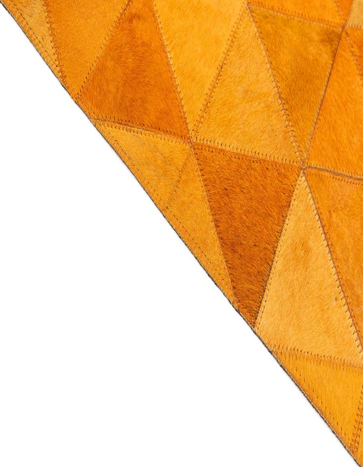 Detail image of  5' 2 x 8' 1 Cowhide Stocks Rug
