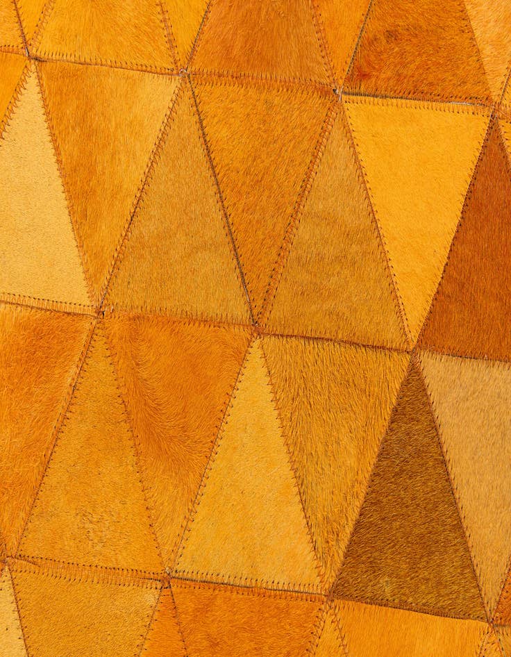 Detail image of  5' 2 x 8' 1 Cowhide Stocks Rug