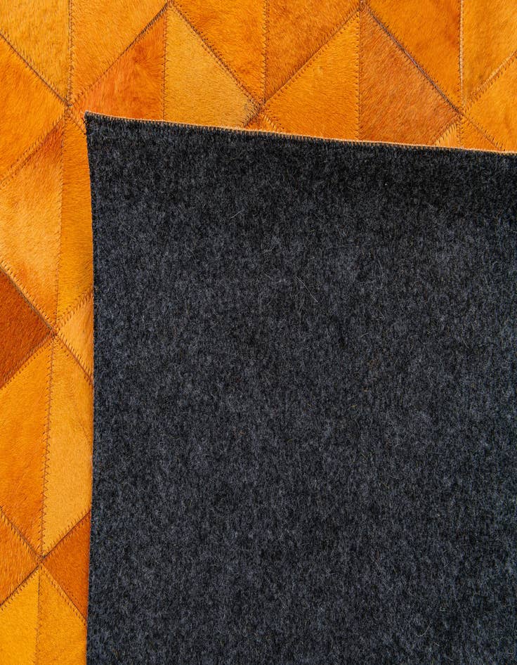 Detail image of  5' 2 x 8' 1 Cowhide Stocks Rug