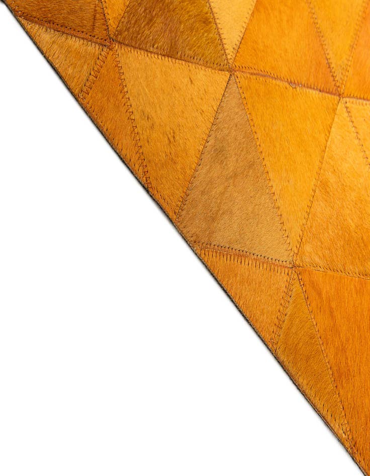 Detail image of  5' 2 x 8' 2 Cowhide Stocks Rug