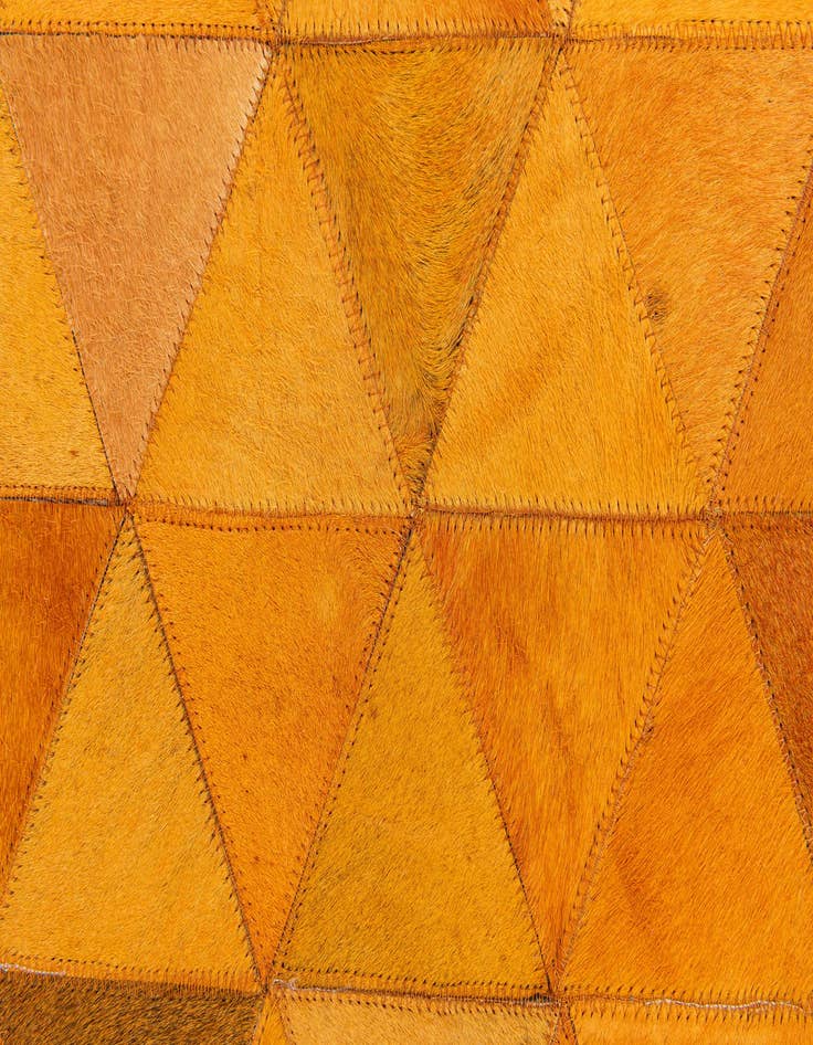 Detail image of  5' 2 x 8' 2 Cowhide Stocks Rug