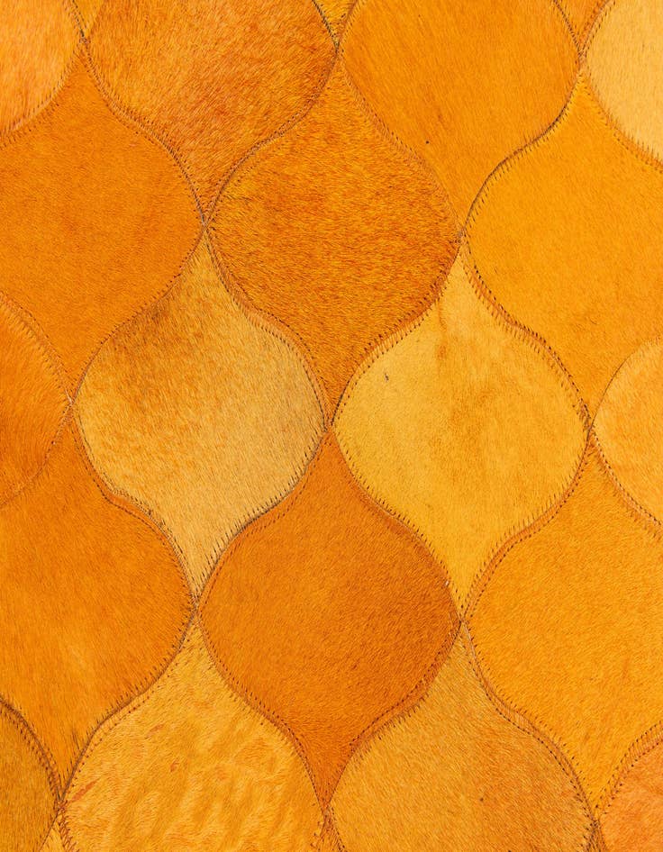 Detail image of  5' 1 x 8' Cowhide Stocks Rug