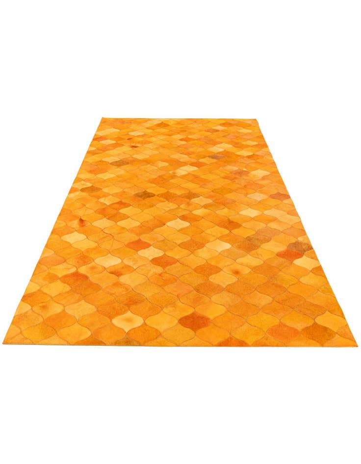 Detail image of  5' 1 x 8' Cowhide Stocks Rug