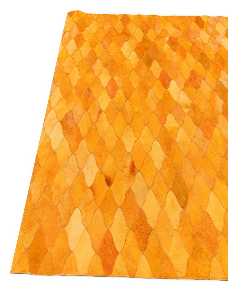 Detail image of  5' 1 x 8' Cowhide Stocks Rug