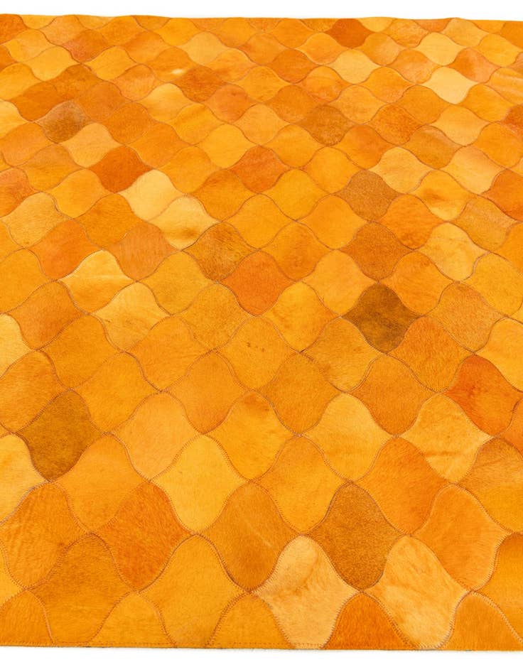 Detail image of  5' 1 x 8' Cowhide Stocks Rug