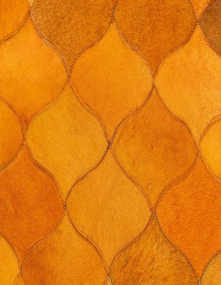Detail image of  5' 1 x 8' Cowhide Stocks Rug