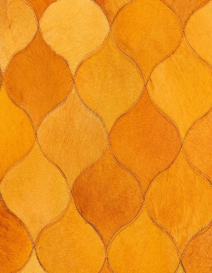 Detail image of  5' 1 x 8' Cowhide Stocks Rug